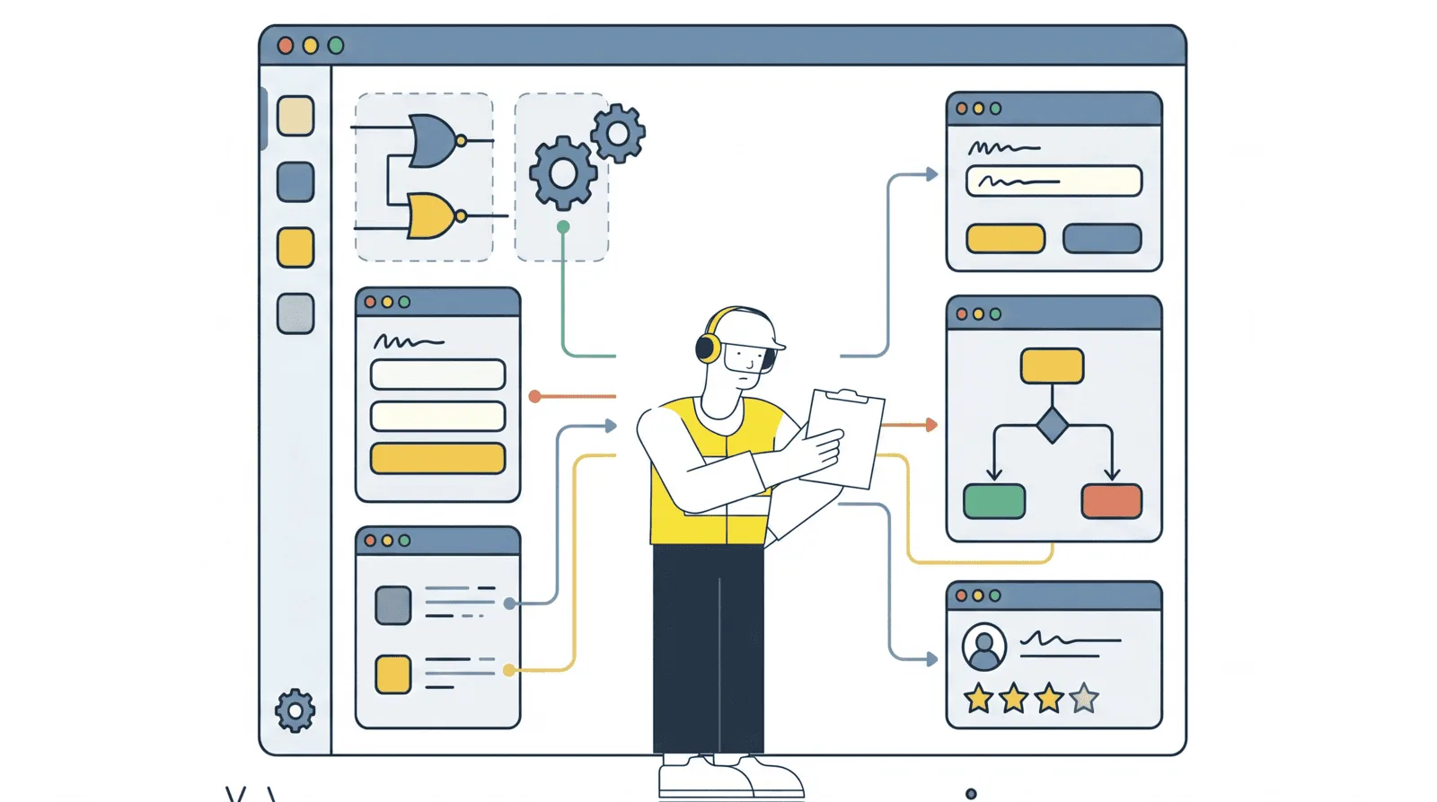Illustration UX et no-code : conception centrée utilisateur pour applications métier